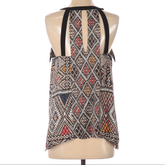 LIKE NEW BCBGMaxAzaria S Pattern Sleeveless Blouse - Picture 2 of 3